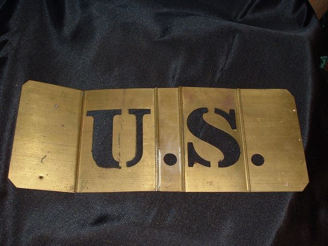 19TH C. U.S. MILITARY STENCIL