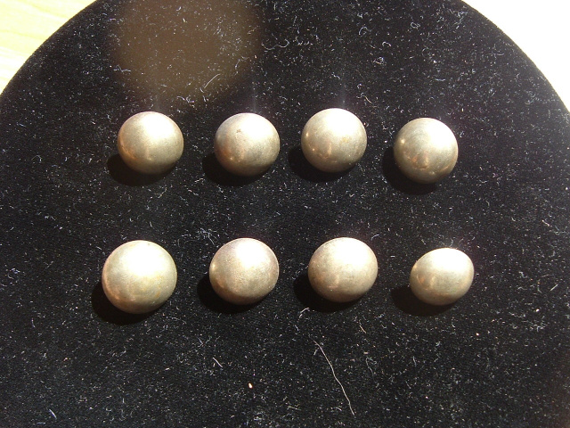 SET OF 8 EARLY SILVER CUP BUTTONS