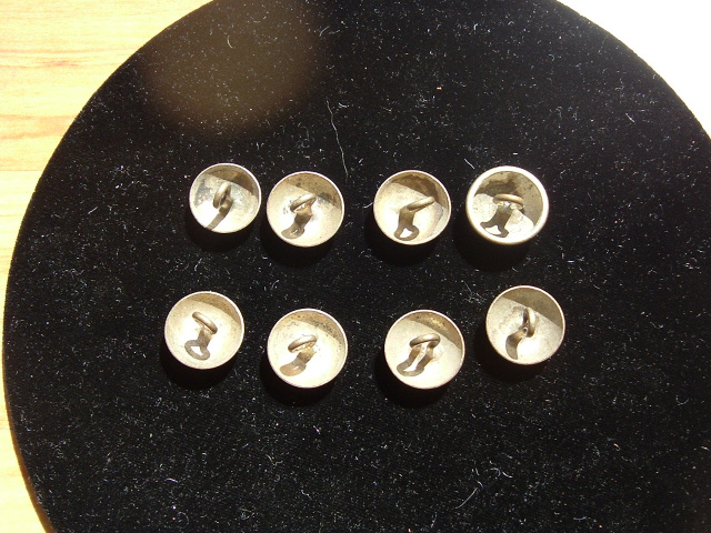 SET OF 8 EARLY SILVER CUP BUTTONS