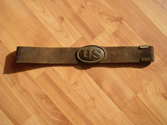 FINE+ EARLY U.S. INFANTRYMAN'S BELT & PLATE