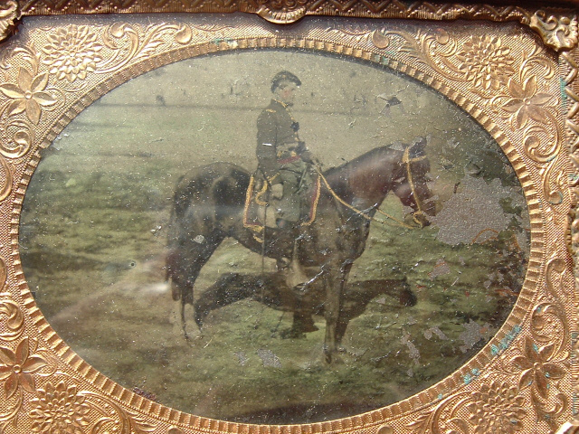 CIVIL WAR OUTDOOR MOUNTED CAVALRY OFFICER T.T.
