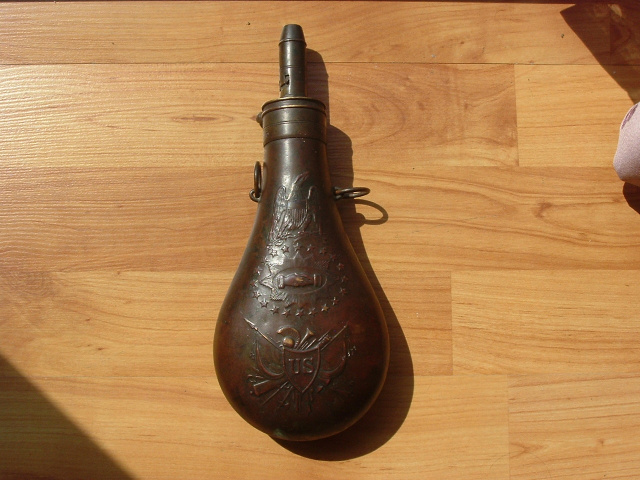 1851 DATED BATTY "PEACE" FLASK