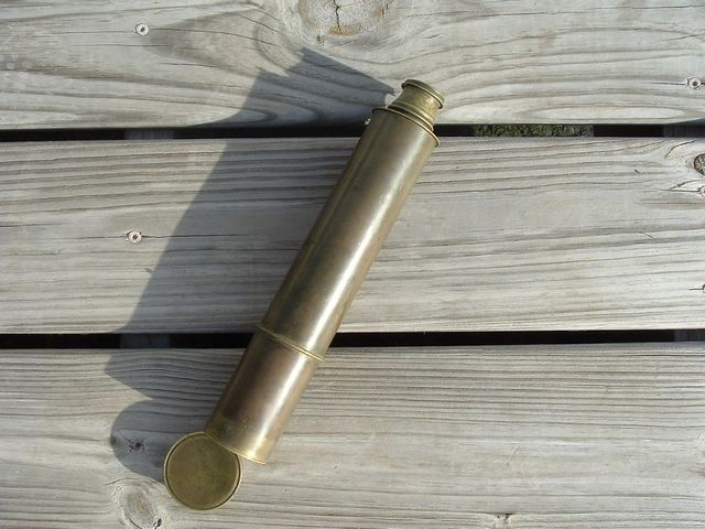 CIVIL WAR ERA LARGE BRASS TELESCOPE