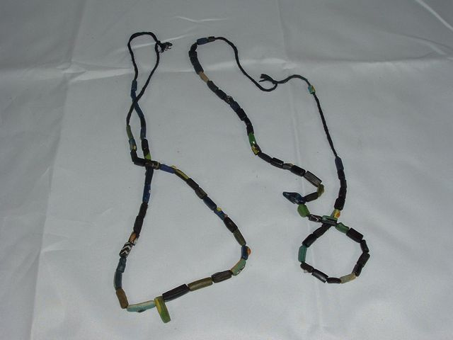 2 NATIVE AMERICAN TRADE BEAD NECKLACES